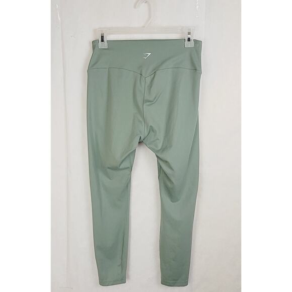 Gym Shark green high rise legging Size Medium Athletic Yoga Active Athleisure - Picture 2 of 7